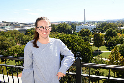 Hannah Rhodes, class of '12, now Interim Director of Communications at National Cathedral School in Washington, DC