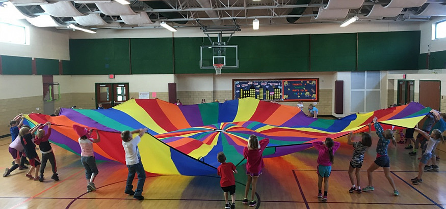 Student Teaching in an elementary Physical Education classroom.
