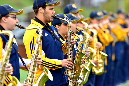 Emory & Henry's marching band has nearly doubled in size, and is the first marching band in the Old Dominion Athletic Division.