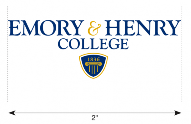 College logo with minimum 2 size highlighted.