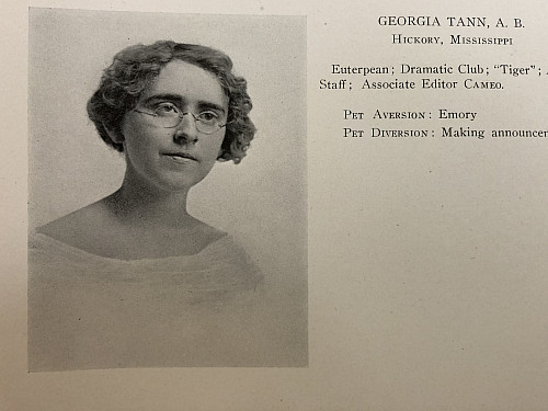 This is Georgia Tann's photo from her Martha Washington College yearbook. Her story is one of pow...