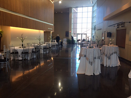 The Copenhaver Lobby offers a variety of settings including dinner and cocktail for up to 150 people.