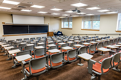 An example of a classroom space available with technology.