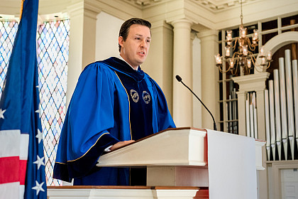 Virginia House Delegate Israel O'Quinn ('02) was the keynote speaker for Founders Day.
