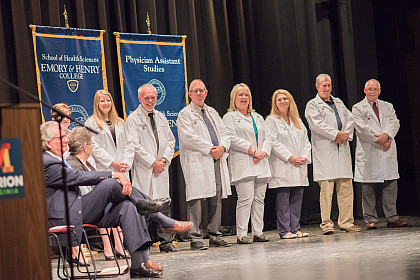 MPAS Program Faculty Ready at the Emory & Henry College Master of Physician Assistant Studies Program White Coat Ceremony, Class of 2...