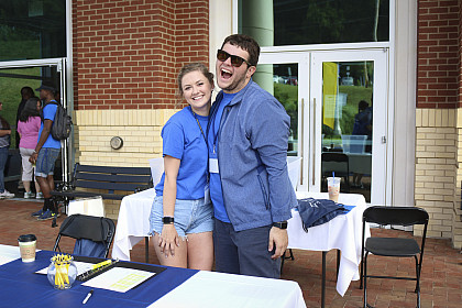 Orientation Leaders have fun welcoming new students.