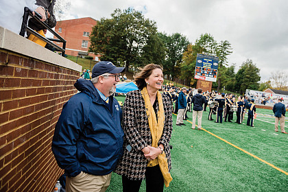 Homecoming 2021: President John Wells and his wife, Shannon attend Homecoming.