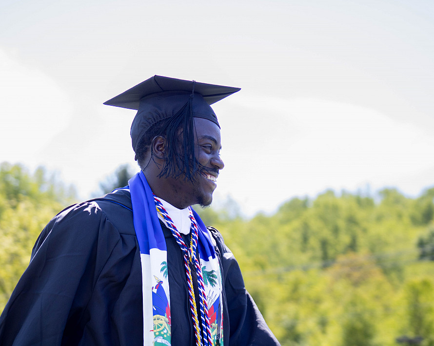Bendsondy Pierre, '23, of Les Cayemites, Haiti, graduated magna cum laude as a first-generation student.