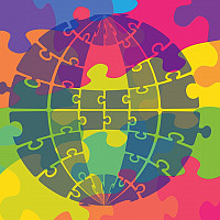 Illustration of jigsaw puzzle pieces