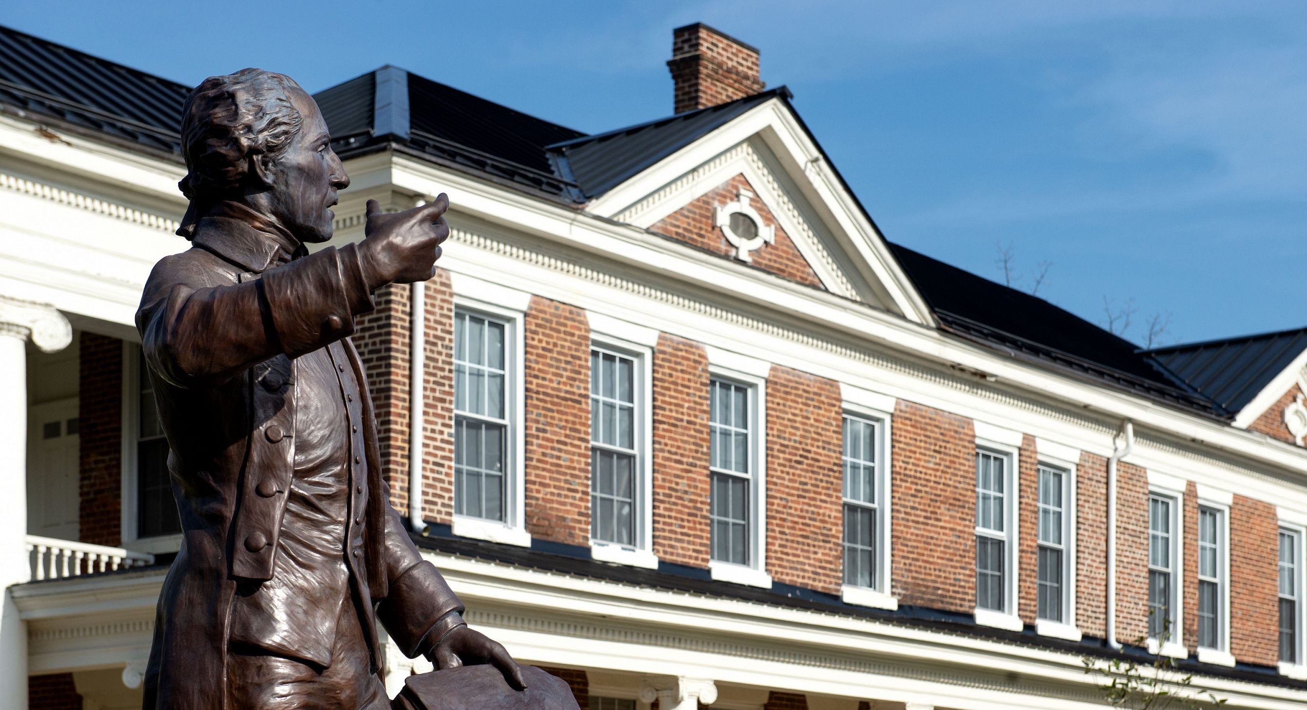 Patrick Henry Statue and Carriger Hall at Emory & Henry College