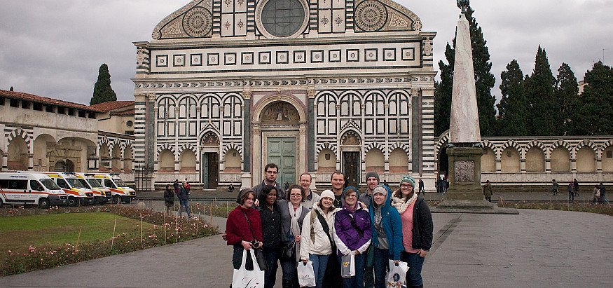 Students study abroad in Italy through our longest running international program.