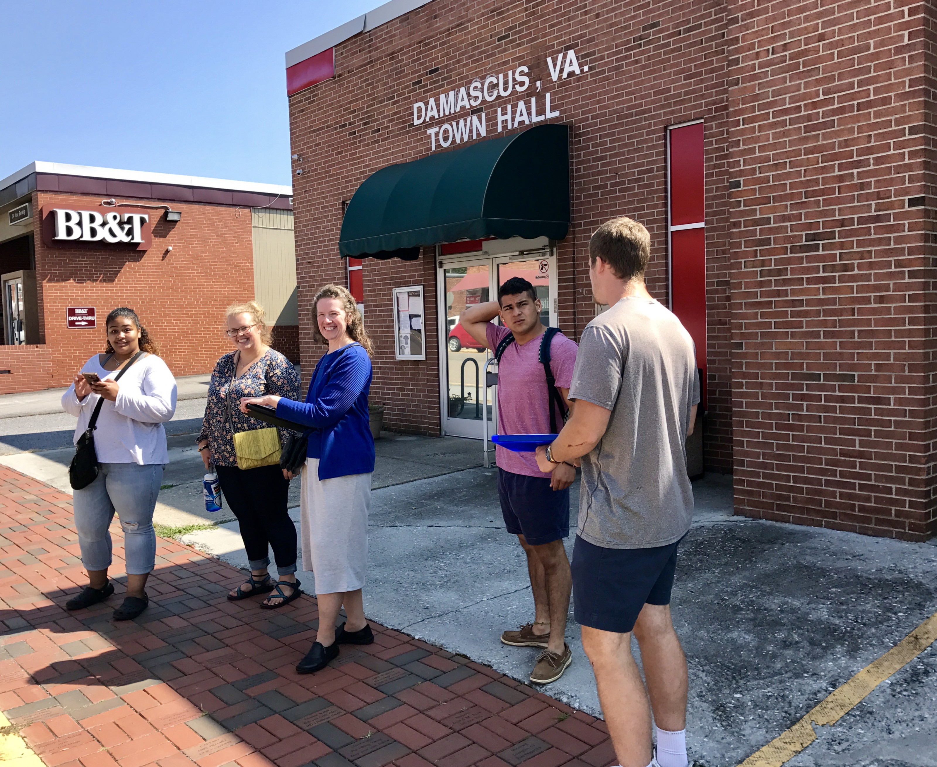 Civic Leader Scholars practice community asset mapping in Damascus, Virginia.