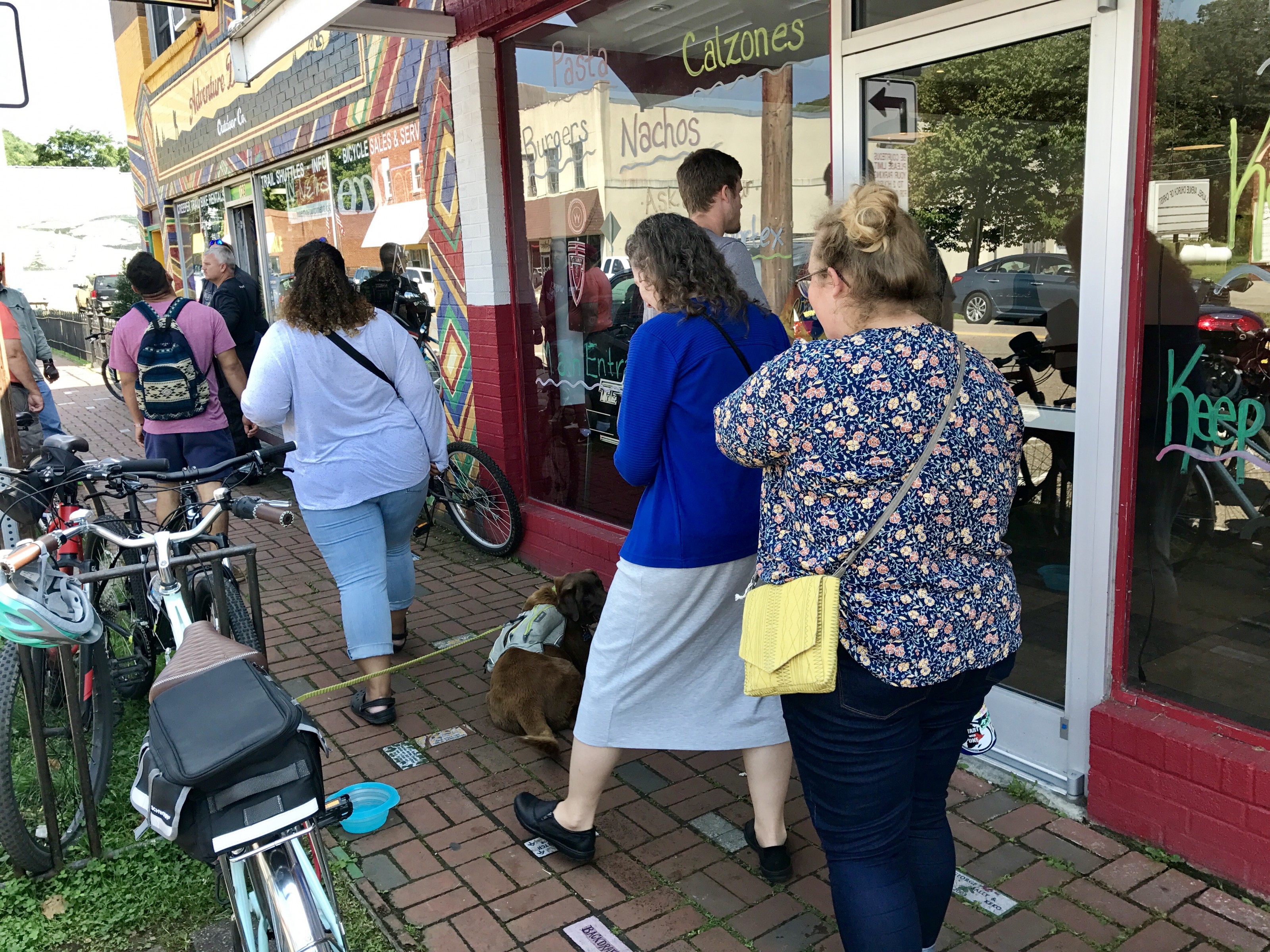 Civic Leader Scholars enjoy a walk on Main Street in Damascus, Virginia.