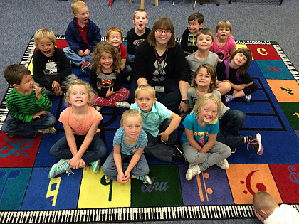 Time for learning on the music mat!