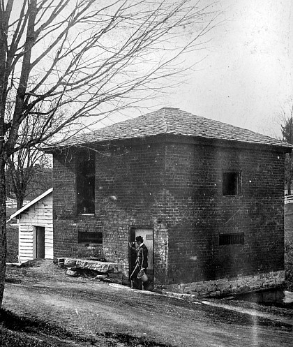 Before becoming the tranquil and iconic duck pond we see today, the springhouse seen here in the early 1900s, provided water for daily us...