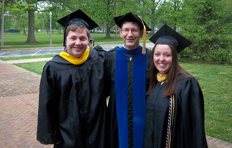 Adam Bolt and Samantha Lucado graduating - after years of suffering from Dr. Ed Davis