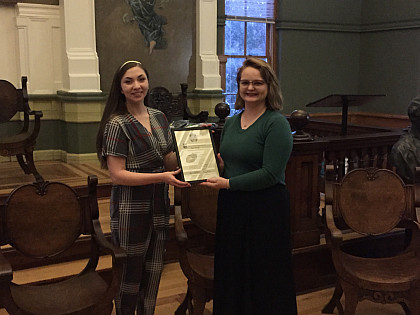 Brice and Emerald at the Spanish Honor Society.