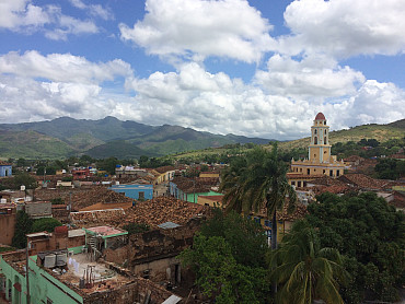 Beautiful overlook from the top of a building in Trinidad, Cuba