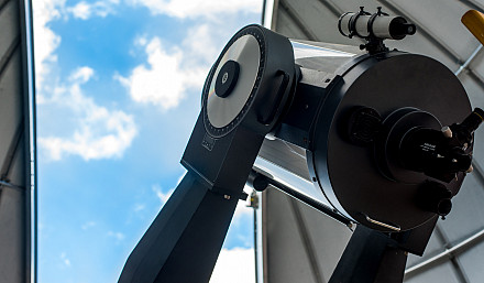 Meade telescope in observatory