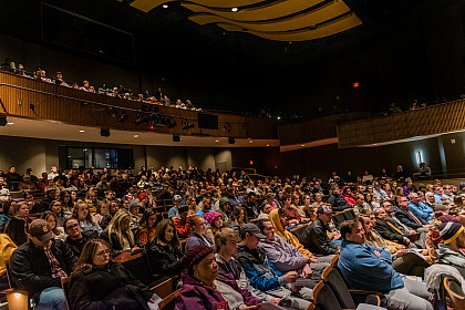 The Kennedy~Reedy Theatre was full during the MLK Convocation Keynote Address.