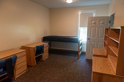 Prillaman Dorm Bedroom with Study Area