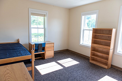 Prillaman Dorm Bedroom with Study Area