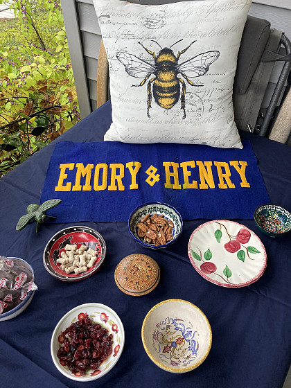 Monica Hoel ('85, Emory, Disqualified): I set up a tailgate in conjunction with our E&H Global Street Party so I used bowls from arou...