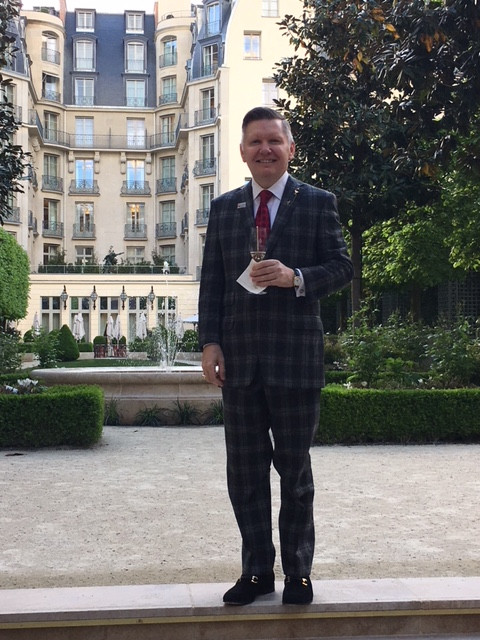 Tim Fields (E&H re'88) at the Ritz Carlton in Paris, France.