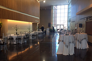 The Copenhaver Lobby set for a reception.