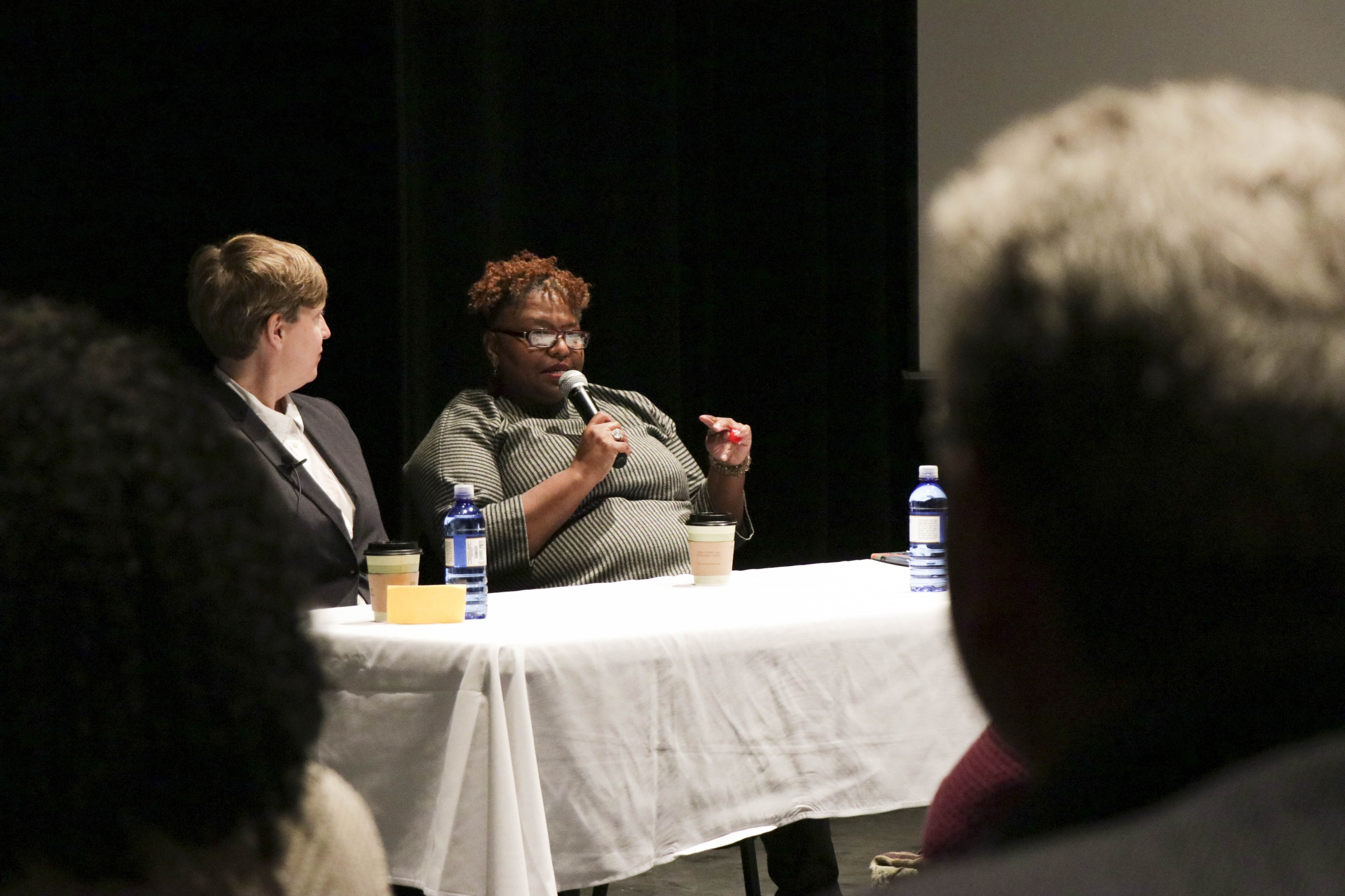 (L to R) Melanie McNair and Crystal Wilkinson