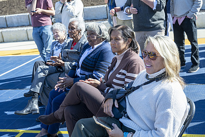 Belva LaMotte, Mary Scott, Sereta Scott, Tonya Burke and Theresa LaMotte; family of Eric Scott '88