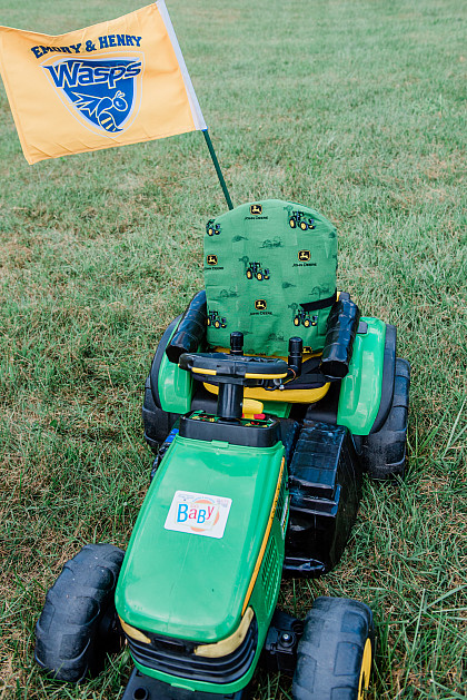 The modified tractor created for Zavier