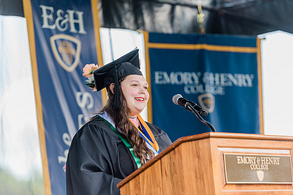 Senior orator Megan Mitten.