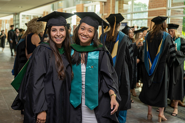 E&H Master of Physician Assistant Studies students pose before the commencement ceremony held on Saturday, August 12