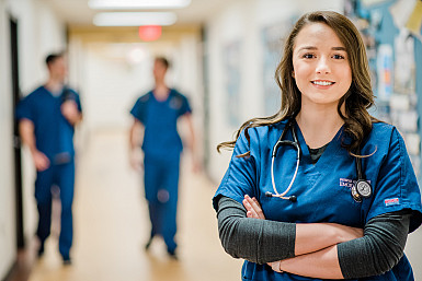 E&H students enrolled in Health Sciences or Nursing programs take courses on the Health Scien...