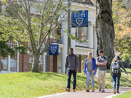 Emory & Henry students take a stroll on campus.