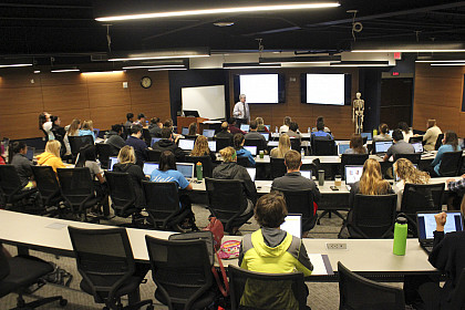 The Lemmon Lecture Hall is the largest classroom on the Marion campus.