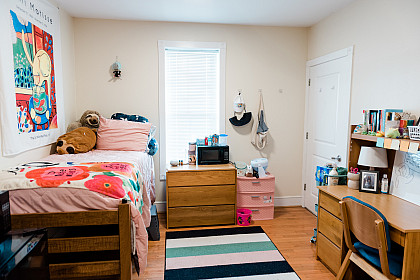 Student housing allows students to live in dorm rooms where they can express themselves with creative interior decorating.