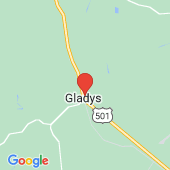 Map of Gladys, Va