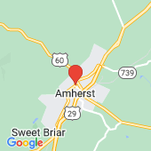 Map of Amherst, VA