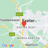 Map of Exeter, England