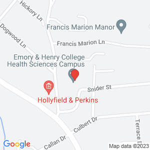 Map of Emory & Henry College Health Sciences Campus